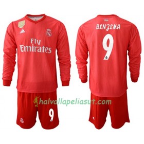 Jalkapallo Pelipaidat Real Madrid Benzema 9 Lasten 3 Paita 2018-2019 Pitkähihainen